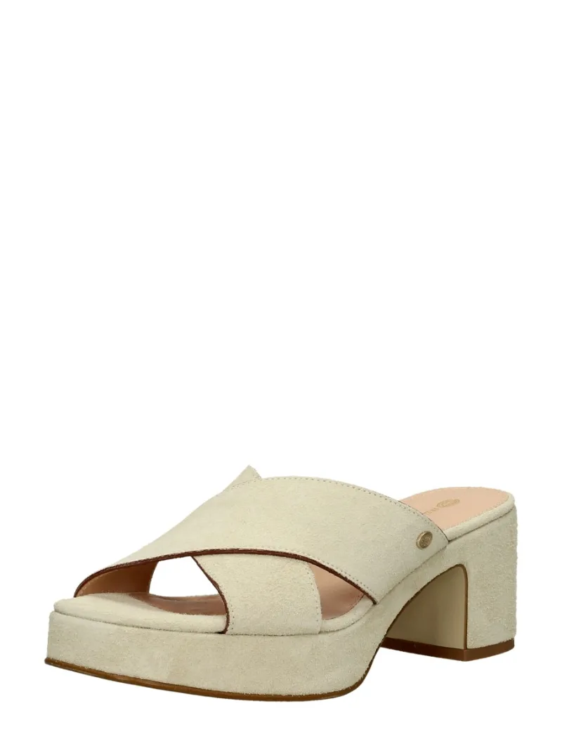 Fred de la Bretoniere FRS1447, open slippers voor dames in beige, foto 2 van 2