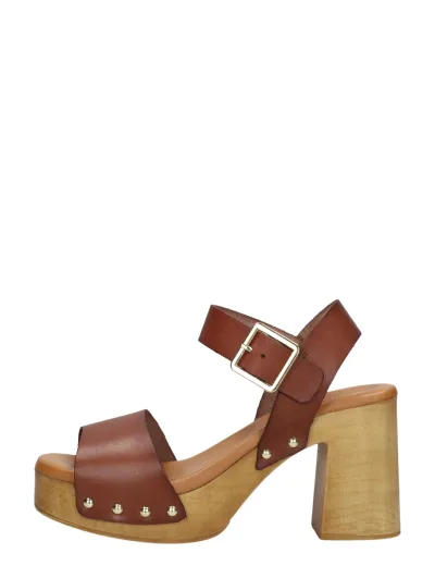 Red Rag Sandalen Hak, sandalen hak voor dames in cognac, foto 1 van 4