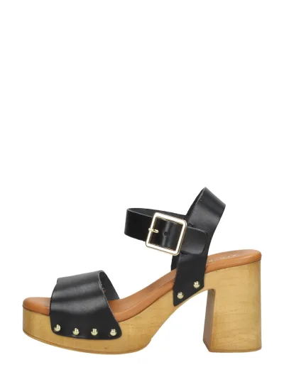 Red Rag Sandalen Hak, sandalen hak voor dames in zwart, foto 1 van 4