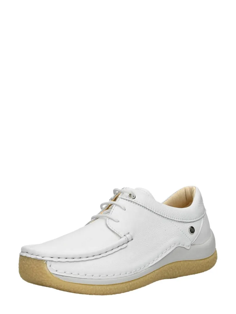 Wolky Celebration, lage veterschoenen voor dames in wit, foto 2 van 2