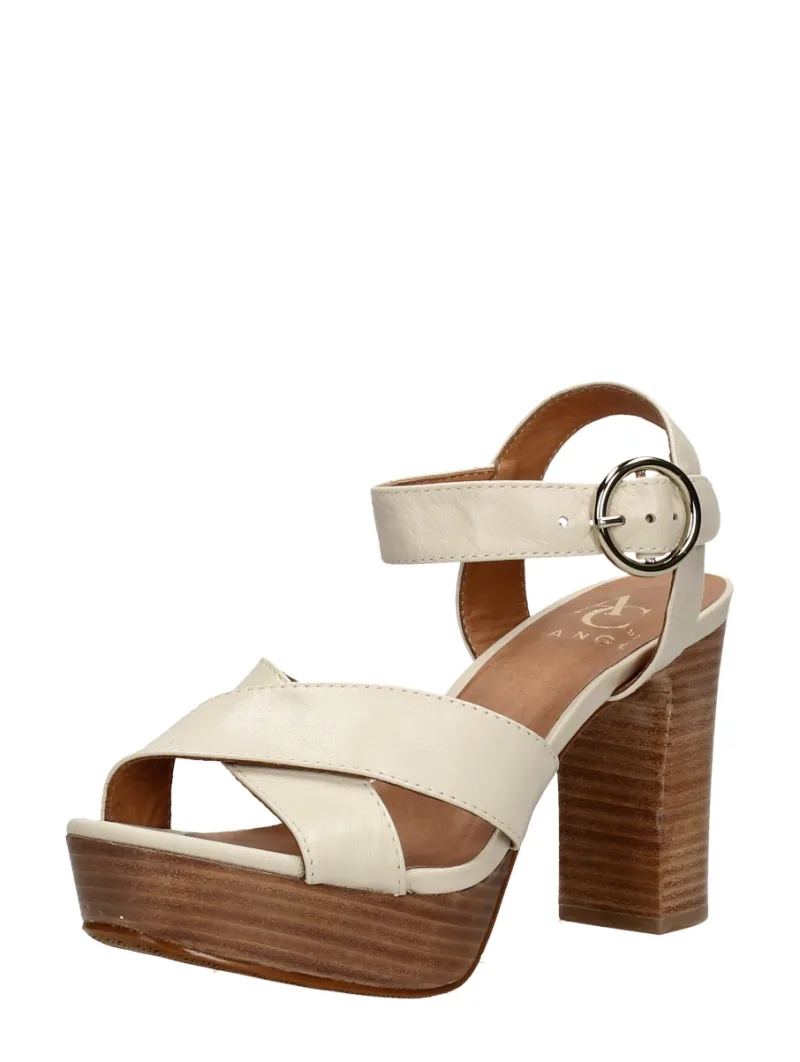 Tango Lou 3-C, sandalen hak voor dames in gebroken wit, foto 2 van 2