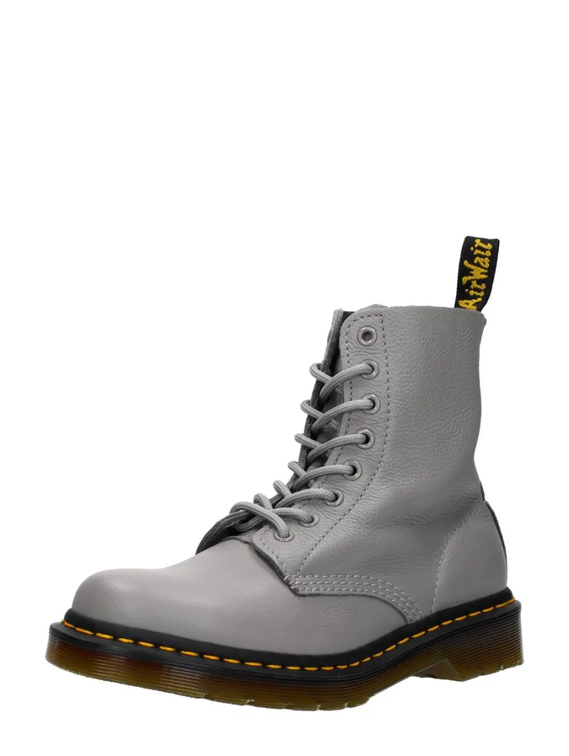 Dr. Martens 1460 licht grijs, hoge veterschoenen voor dames in lichtgrijs, foto 2 van 2
