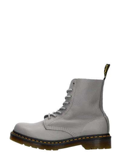 Dr. Martens 1460 licht grijs, hoge veterschoenen voor dames in lichtgrijs, foto 1 van 4