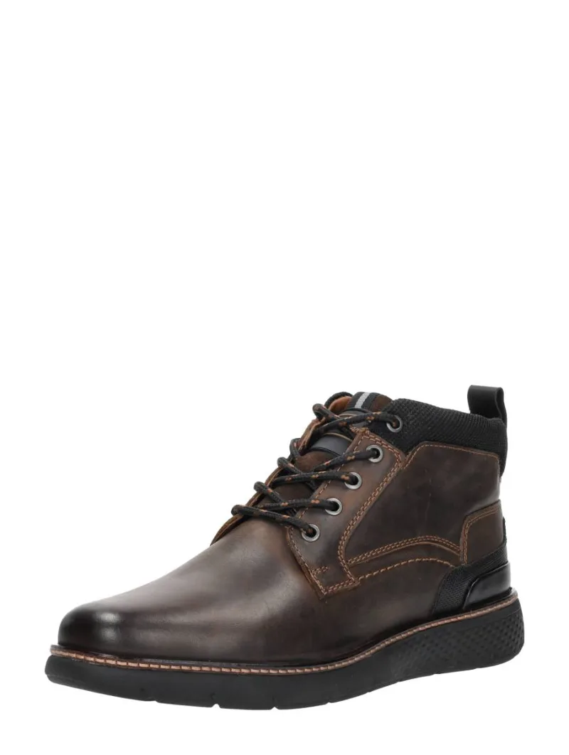 Australian Rockefeller, hoge veterschoenen voor heren in cognac, foto 2 van 2