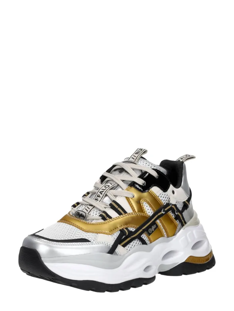 Buffalo Triplet Hollow, lage sneakers voor dames in goudkleur, foto 2 van 2