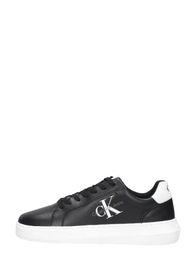 Calvin Klein Chunky Cupsole Mono Lth, lage sneakers voor heren in zwart, foto 1 van 4