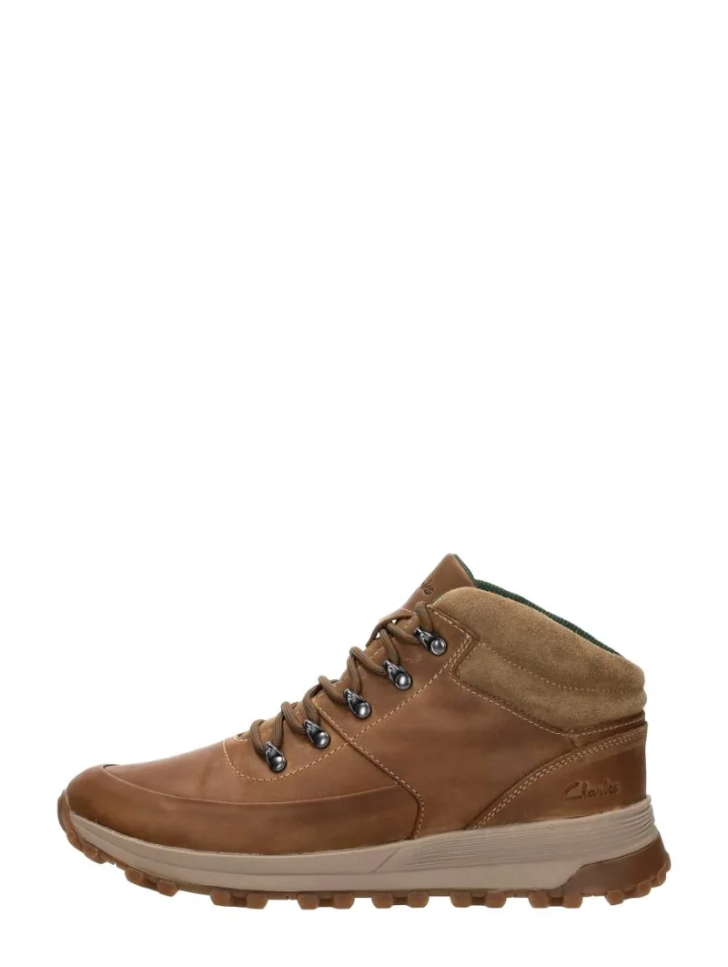 Clarks ATL Trek Mid, hoge veterschoenen voor heren in cognac