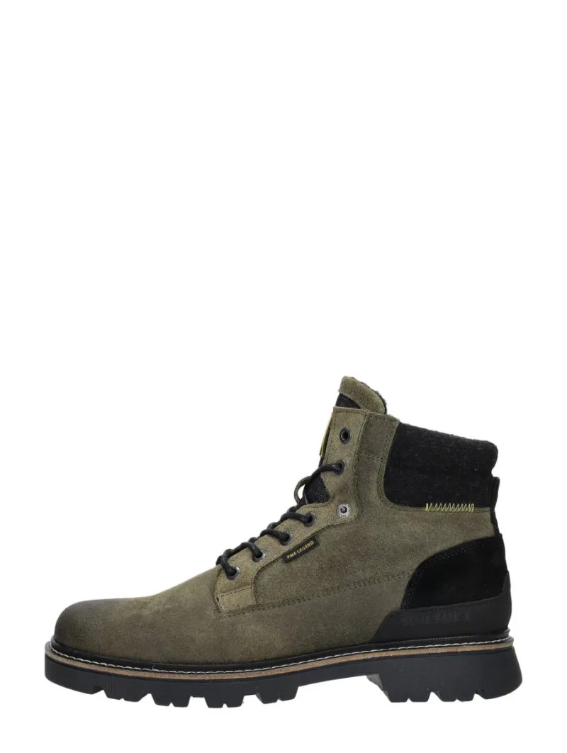 PME Legend Dragan, hoge veterschoenen voor heren in groen, foto 1 van 4
