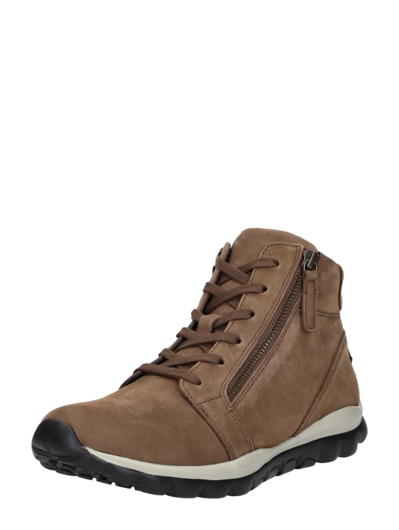 Gabor Rollingsoft, hoge veterschoenen voor dames in cognac, foto 2 van 2