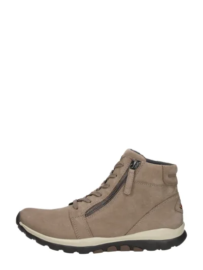 Gabor Rollingsoft, hoge veterschoenen voor dames in beige, foto 1 van 4