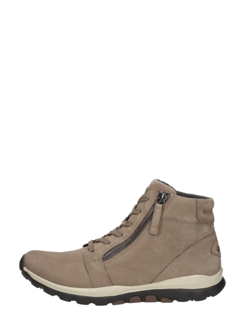 Gabor Rollingsoft, hoge veterschoenen voor dames in beige
