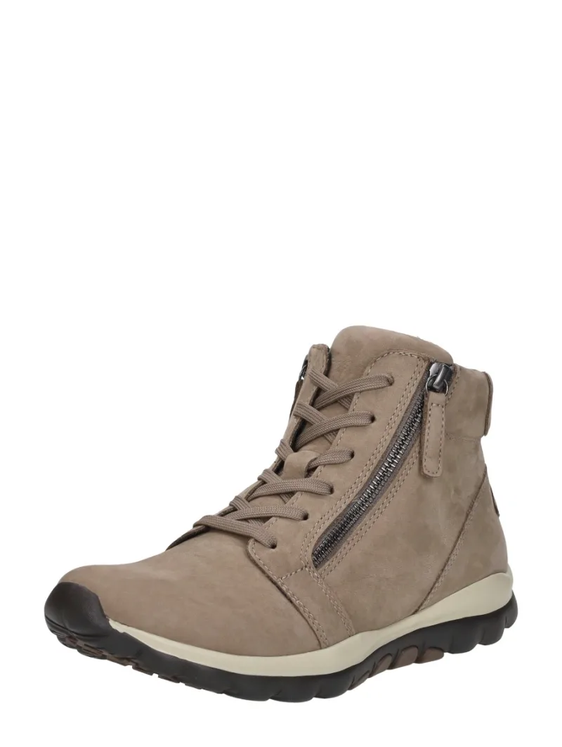 Gabor Rollingsoft, hoge veterschoenen voor dames in beige, foto 2 van 2