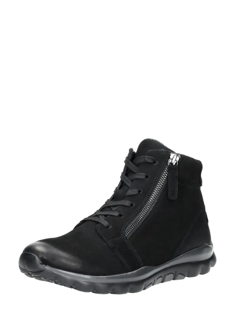 Gabor Rollingsoft, hoge veterschoenen voor dames in zwart, foto 2 van 2