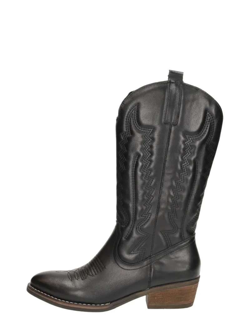 Sub55 Western boots, kuitlaarzen voor dames in zwart