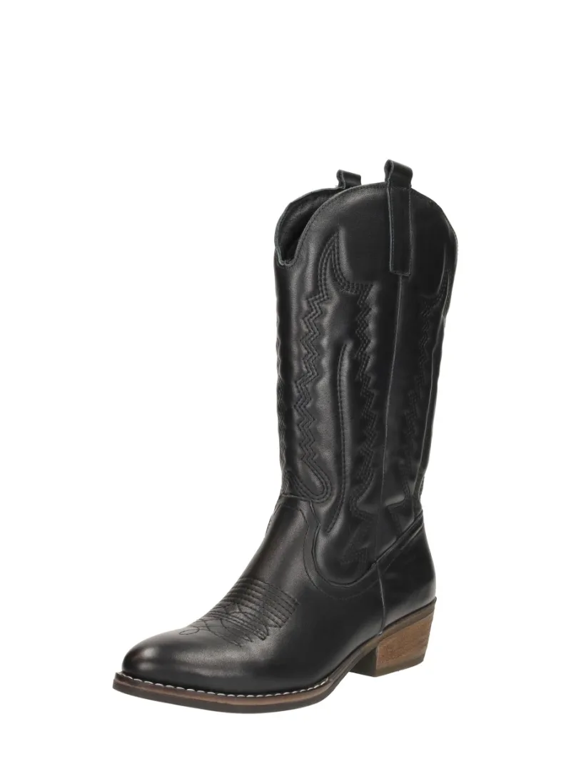 Sub55 Western boots, kuitlaarzen voor dames in zwart, foto 2 van 2