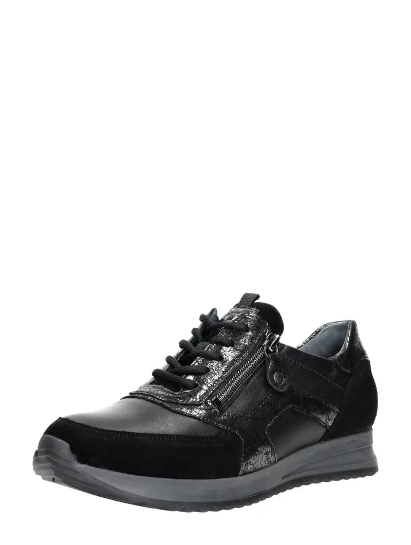 Waldläufer H-Vicky, lage veterschoenen voor dames in zwart, foto 2 van 2