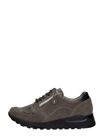 Waldläufer Hiroko-Soft, lage veterschoenen voor dames in taupe, foto 1 van 4