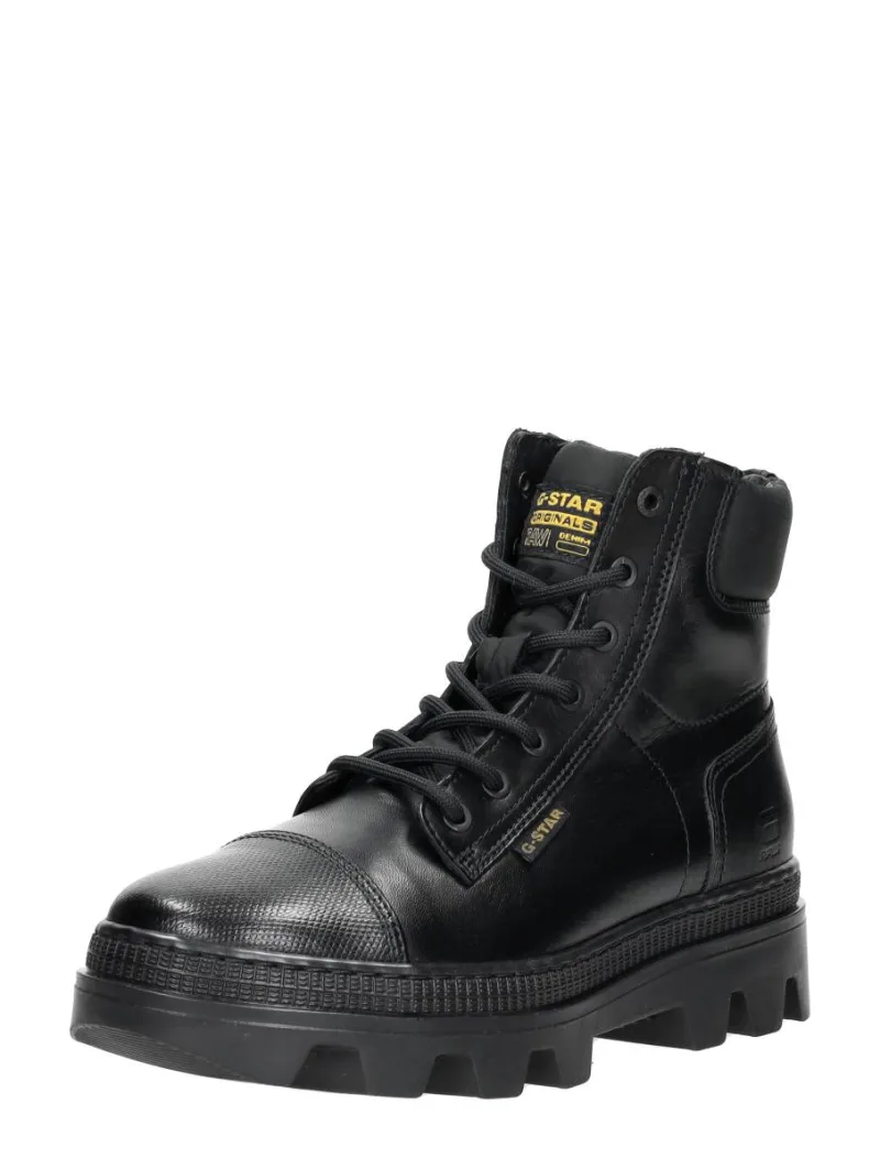 G-Star Noxer Hgh Lea Nyl W, hoge veterschoenen voor dames in zwart, foto 2 van 2