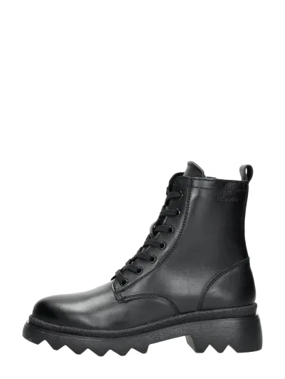 Tamaris Veterschoenen Hoog, hoge veterschoenen voor dames in zwart, foto 1 van 4