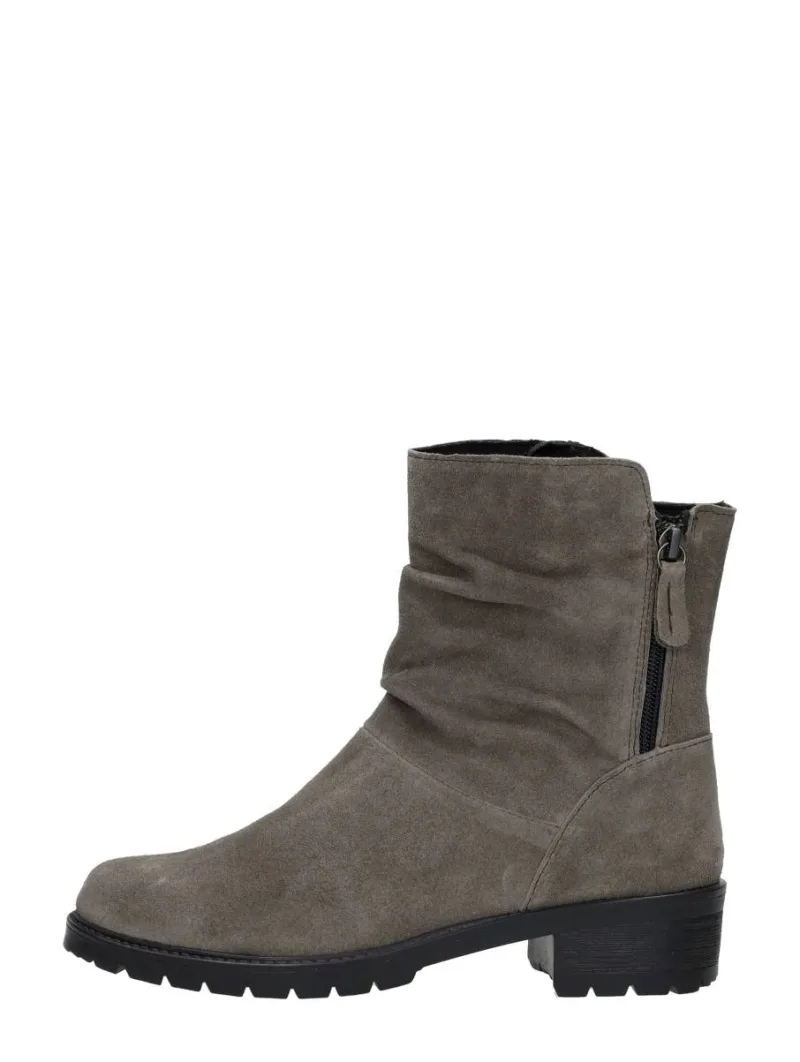Sub55 Comfort Collection Joe 64, enkellaarsjes plat voor dames in taupe