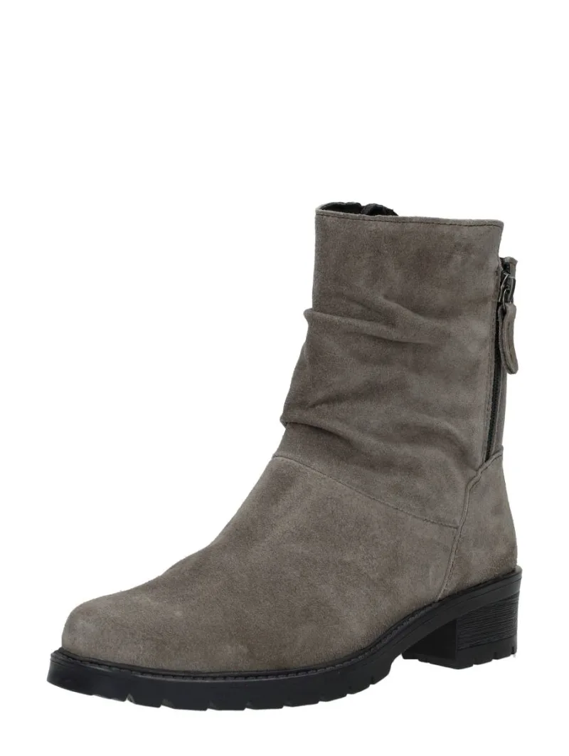 Sub55 Comfort Collection Joe 64, enkellaarsjes plat voor dames in taupe, foto 2 van 2