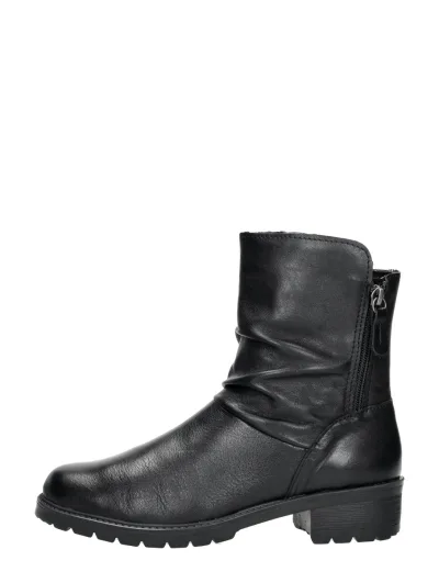 Sub55 Comfort Collection Joe 64, enkellaarsjes plat voor dames in zwart, foto 1 van 4