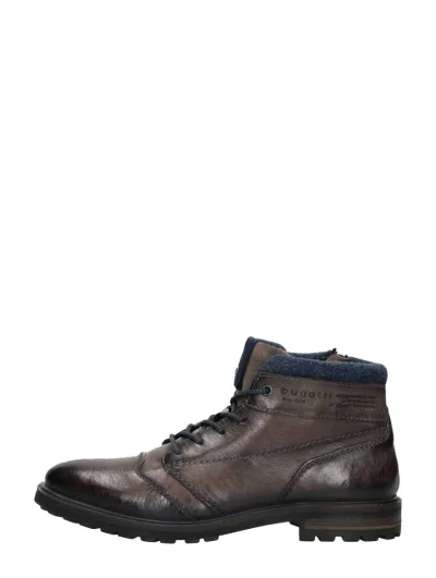 Bugatti Masat Comfort, hoge veterschoenen voor heren in donkergrijs, foto 1 van 4