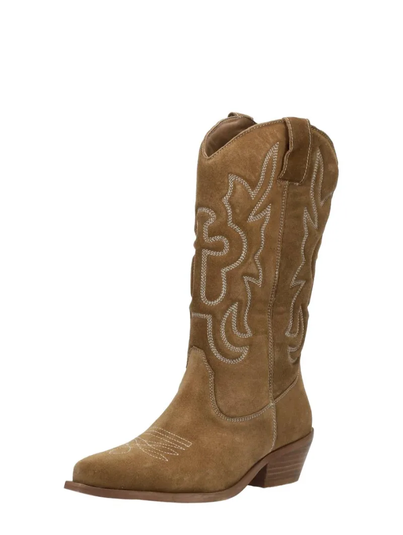 Sub55 Western boots, kuitlaarzen voor dames in cognac, foto 2 van 2