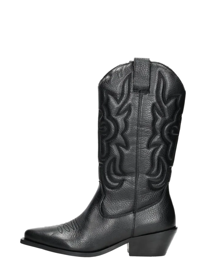 Sub55 Western boots, kuitlaarzen voor dames in zwart, foto 1 van 4