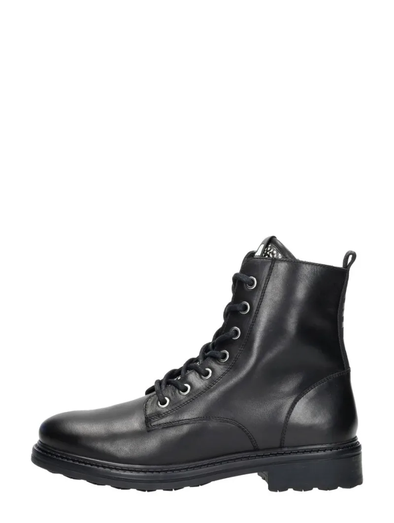 Maruti Lucy, hoge veterschoenen voor dames in zwart