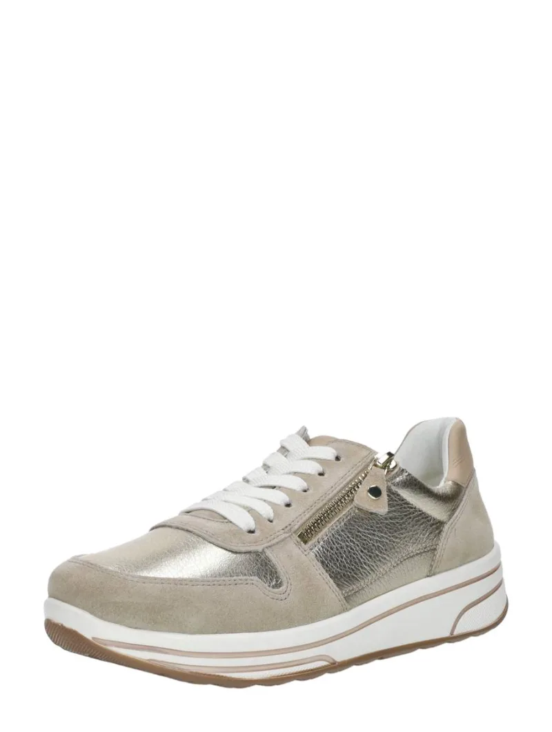 Ara Sapporo 2.0, lage veterschoenen voor dames in beige, foto 2 van 2