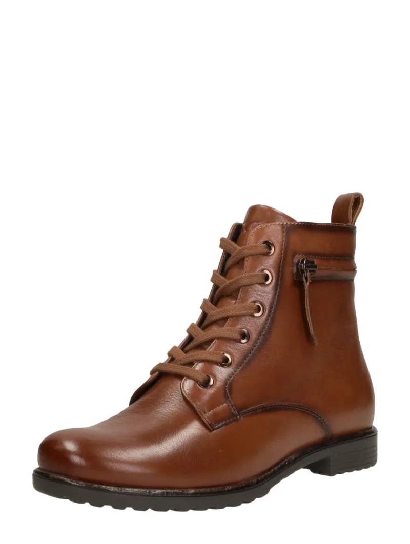 Ara Liverpool-ST 2.0, hoge veterschoenen voor dames in cognac, foto 2 van 2