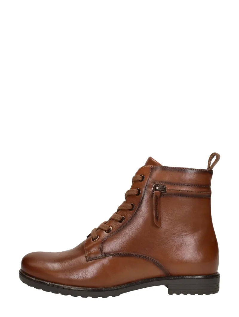 Ara Liverpool-ST 2.0, hoge veterschoenen voor dames in cognac