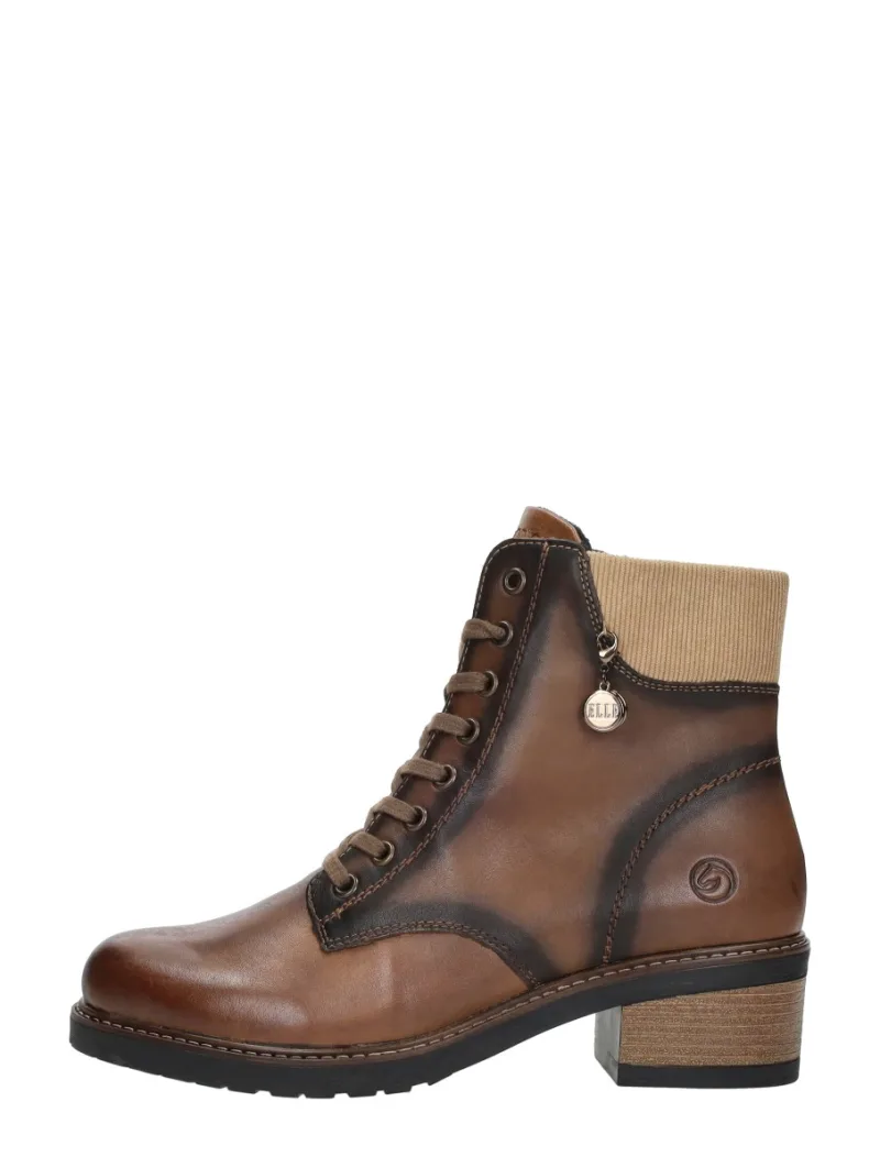 Remonte Veterschoenen Hak, veterschoenen hak voor dames in cognac