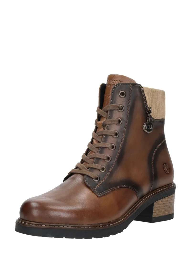 Remonte Veterschoenen Hak, veterschoenen hak voor dames in cognac, foto 2 van 2