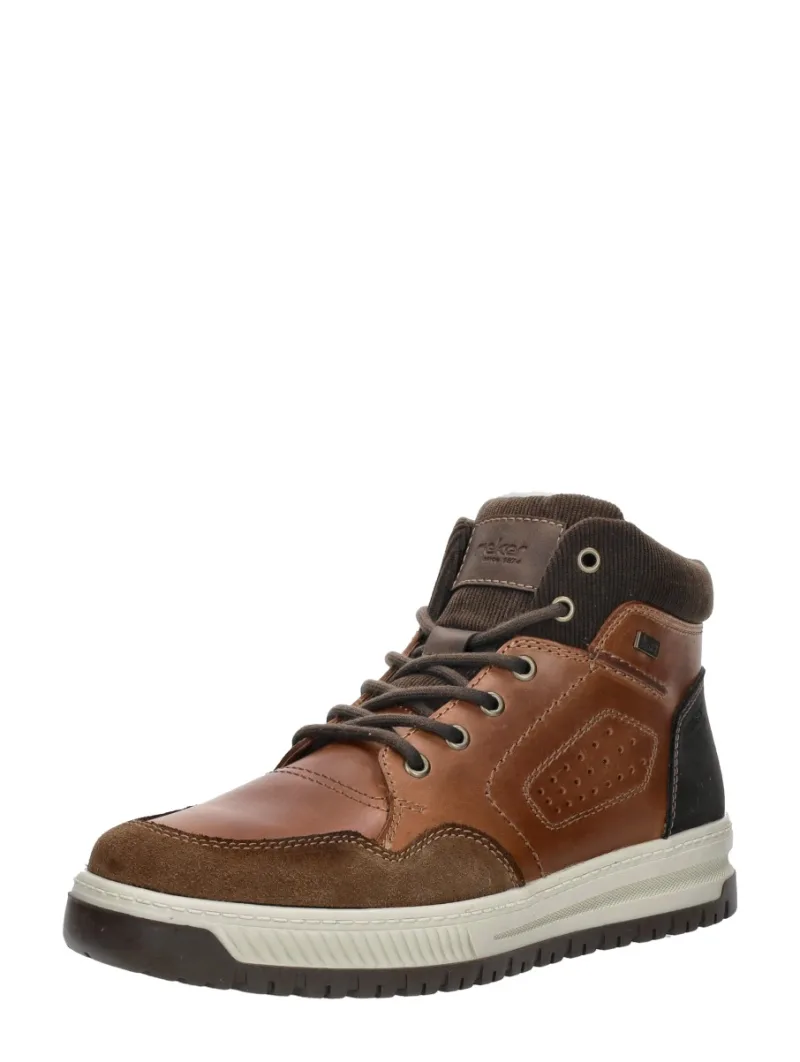 Rieker Veterschoenen Hoog, hoge veterschoenen voor heren in cognac, foto 2 van 2