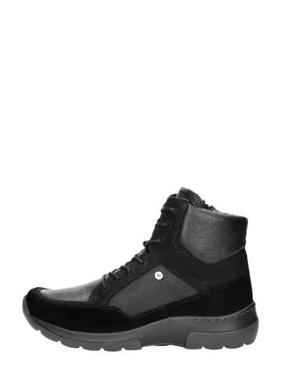 Wolky Raf, hoge veterschoenen voor dames in zwart, foto 1 van 4
