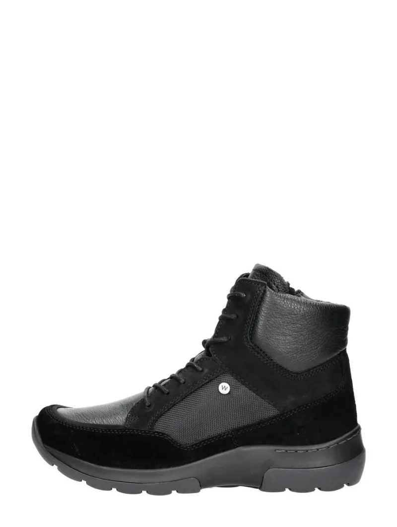 Wolky Raf, hoge veterschoenen voor dames in zwart, foto 1 van 4