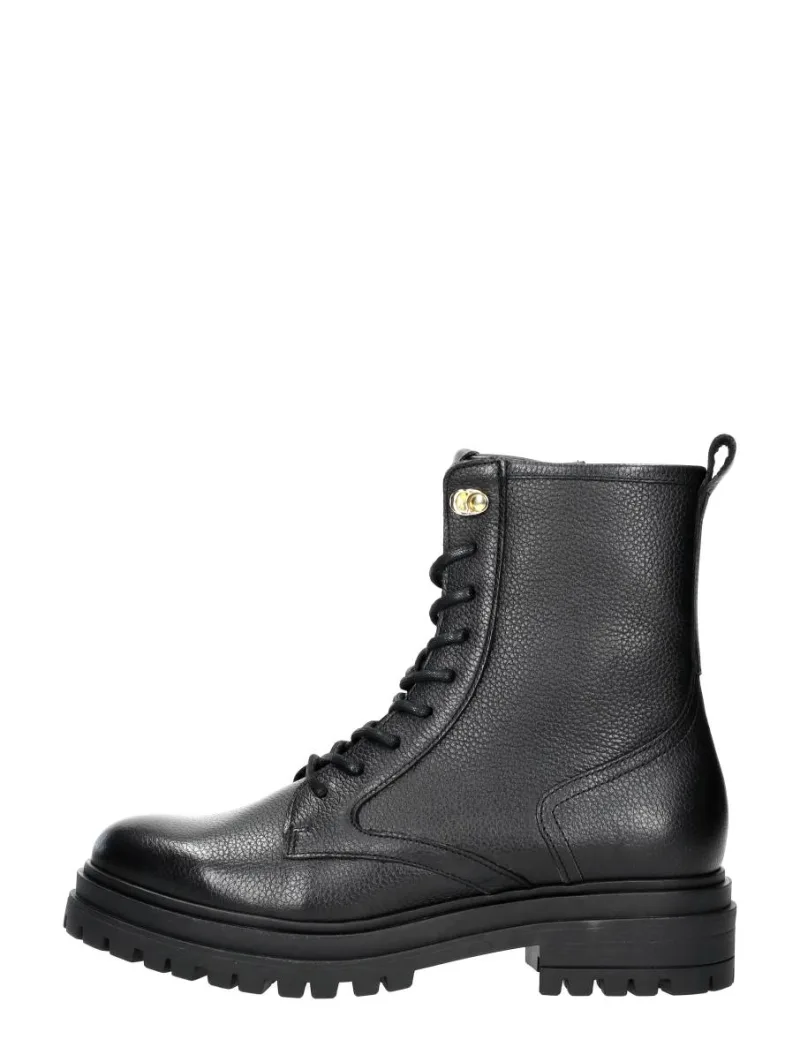 Red Rag Veterschoenen Hoog, hoge veterschoenen voor dames in zwart