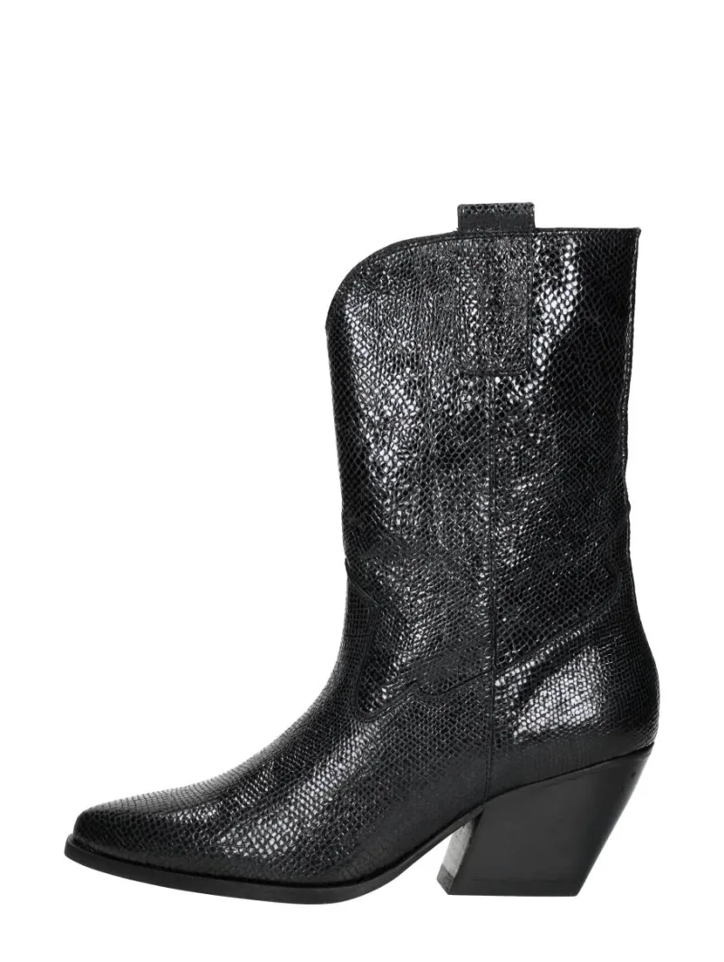 Red Rag Western boots, kuitlaarzen voor dames in zwart