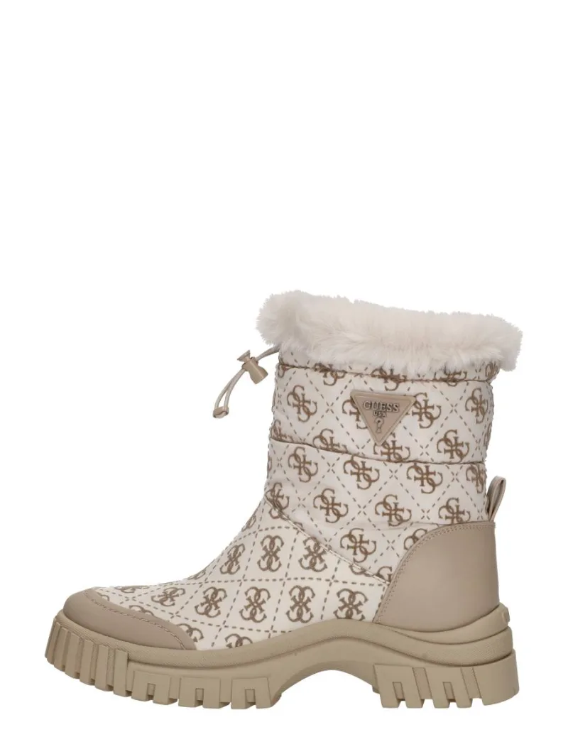 Guess Lolita, enkellaarsjes plat voor dames in beige