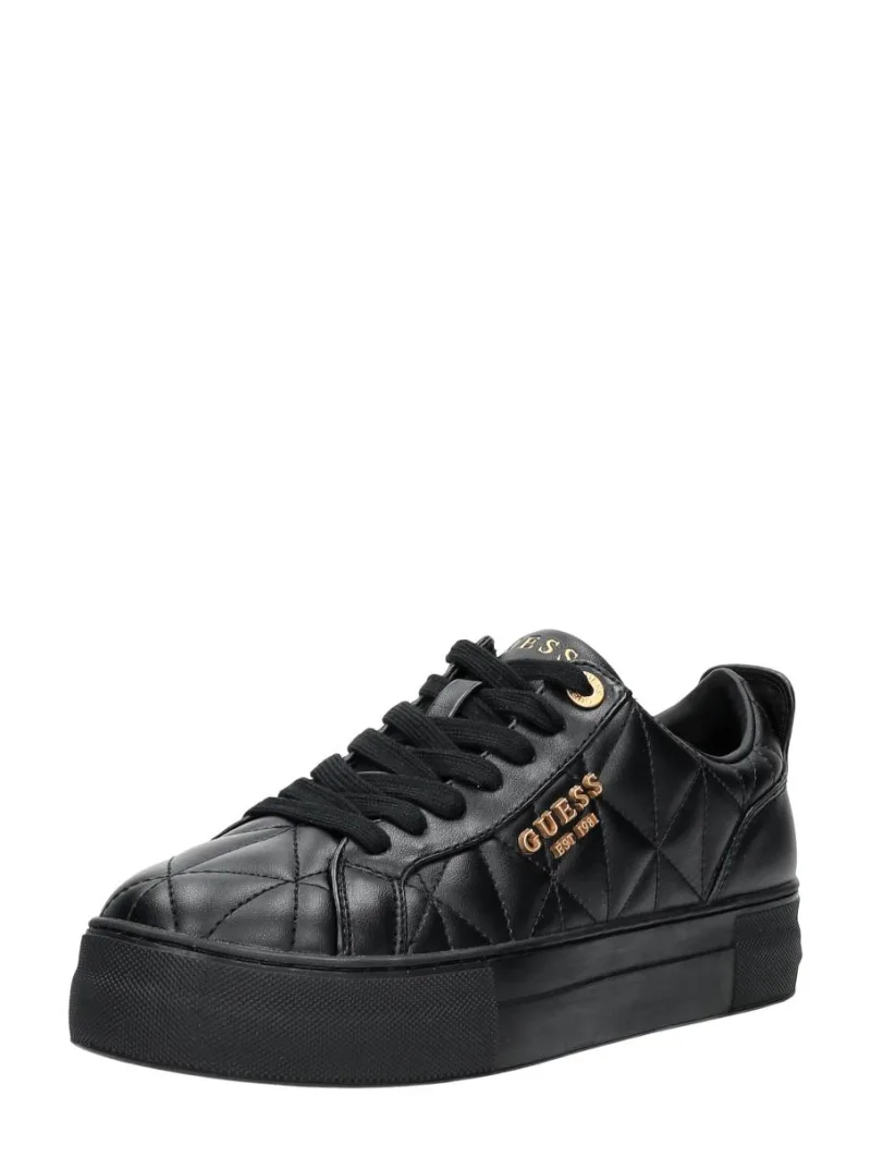 Guess Genza, lage veterschoenen voor dames in zwart, foto 2 van 2