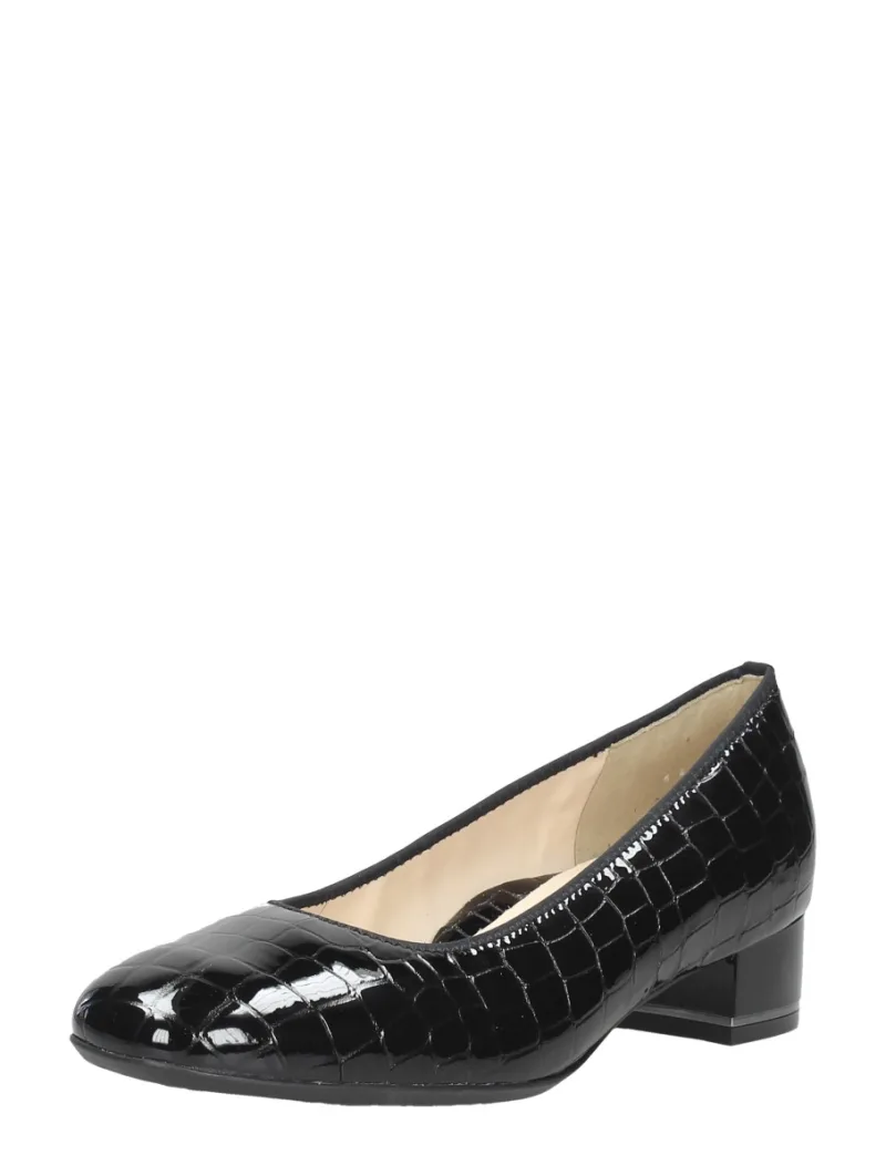 Ara Graz Highsoft, pumps voor dames in zwart croco lak, foto 2 van 2