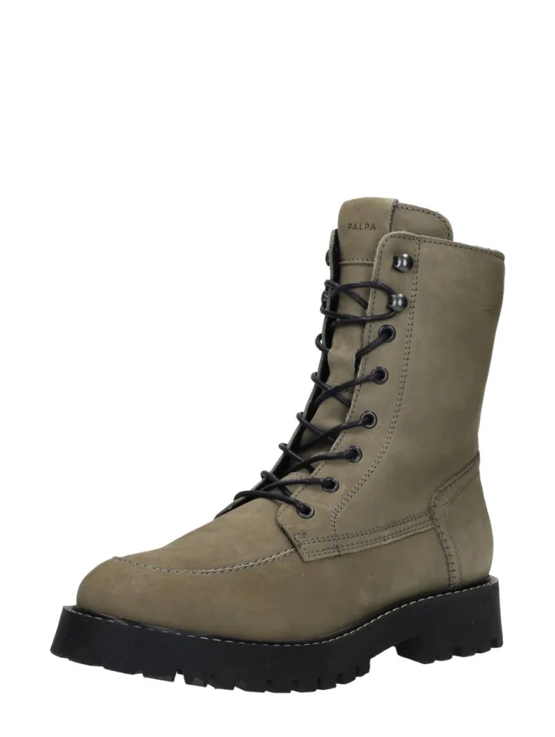 Palpa Stela, hoge veterschoenen voor dames in groen, foto 2 van 2