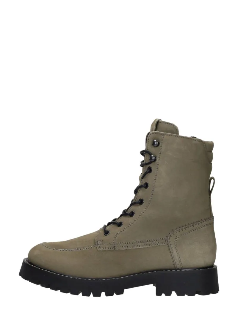 Palpa Stela, hoge veterschoenen voor dames in groen