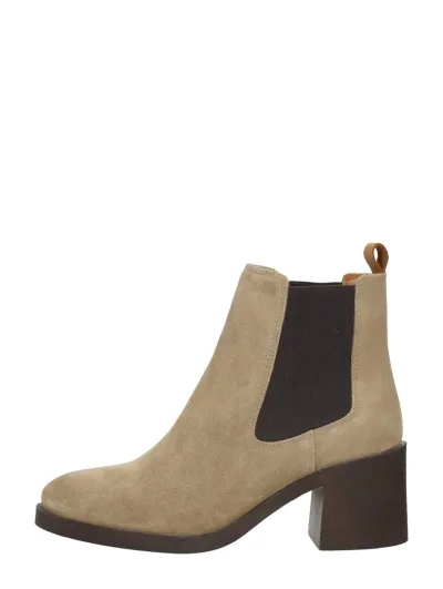 Palpa Enkellaarsjes Hak, enkellaarsjes hak voor dames in taupe, foto 1 van 4