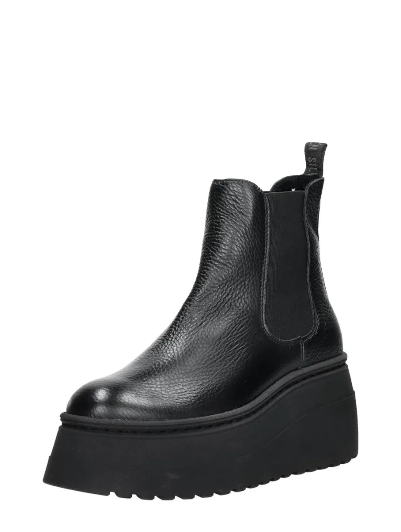 Steve Madden Pegasus, enkellaarsjes plat voor dames in zwart, foto 2 van 2
