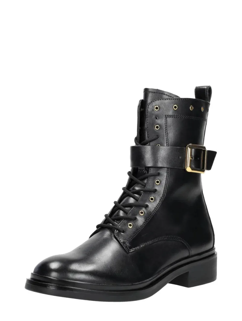 Tamaris Veterschoenen Hoog, hoge veterschoenen voor dames in zwart, foto 2 van 2