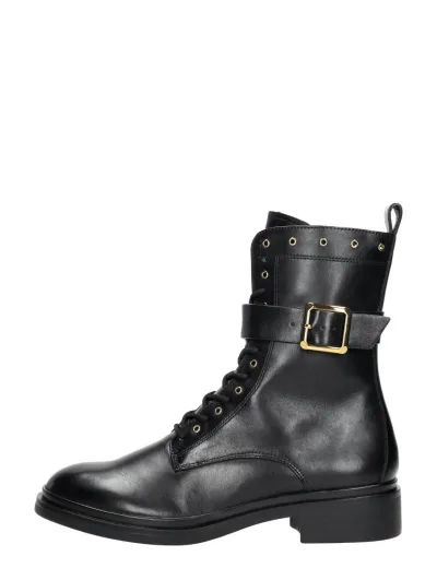 Tamaris Veterschoenen Hoog, hoge veterschoenen voor dames in zwart, foto 1 van 4