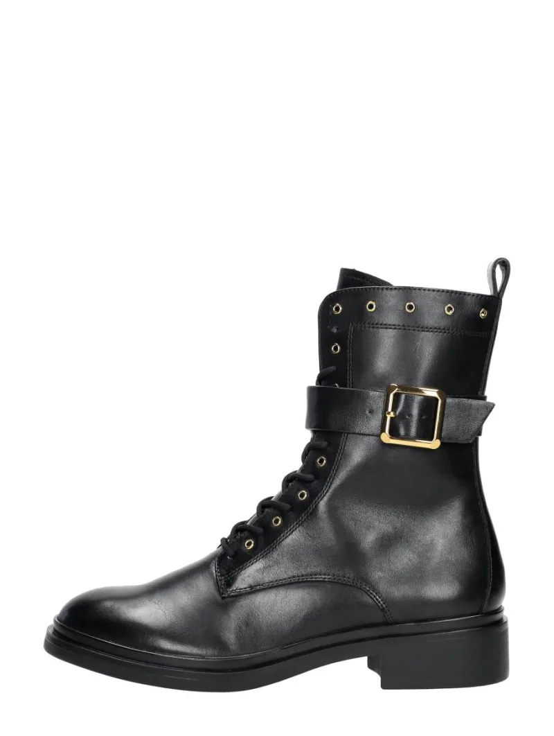 Tamaris Veterschoenen Hoog, hoge veterschoenen voor dames in zwart
